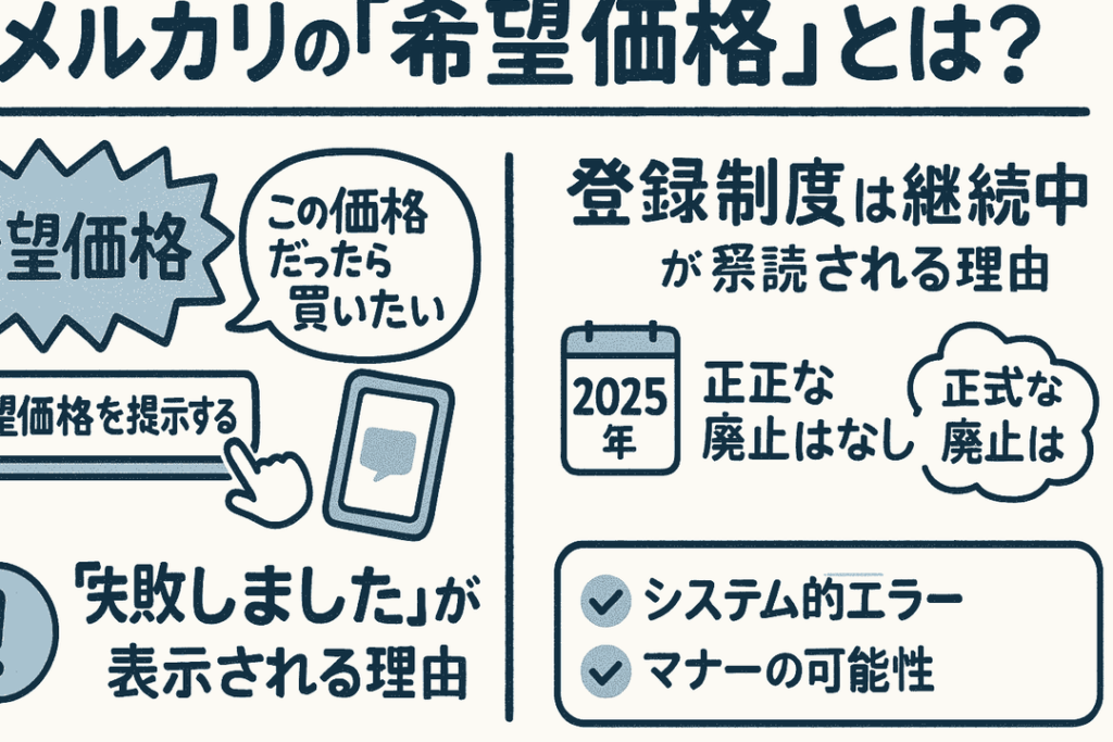 メルカリで希望価格を知る方法とその背景